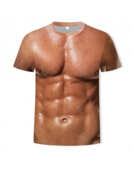 3D Muscle Print Men's Short Sleeve T-shirt