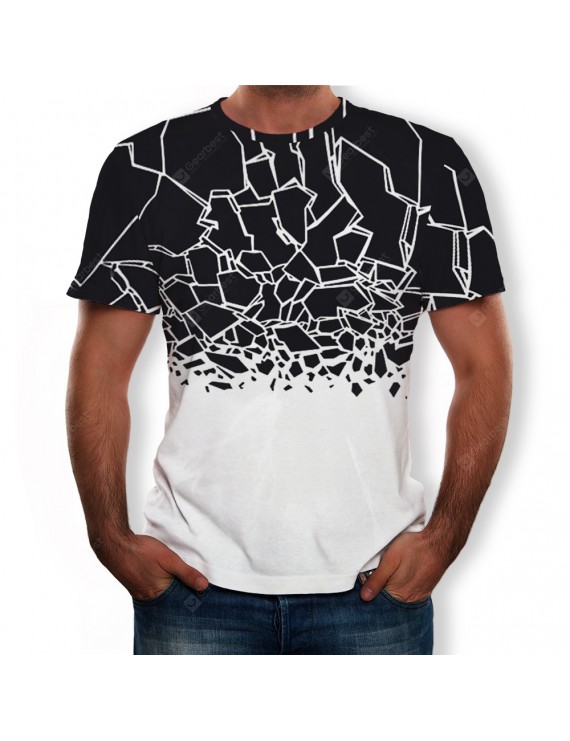 T-Shirts & Tanks - 3D Summer Fashion New Broken Print Men's Short-Sleeved T-shirt