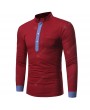 T-Shirts & Tanks - Men Casual Slim Long Sleeve T-Shirt