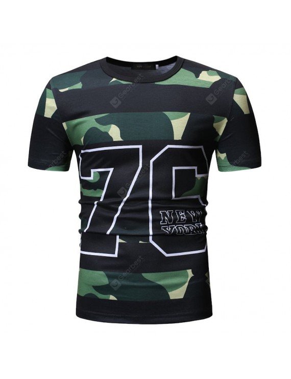 T-Shirts & Tanks - Men'S T-Shirt Recreational Short Sleeve O-Collar Fashion Printed Cotton T-Shirt