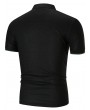 T-Shirts & Tanks - Men's T-shirt Short Sleeve Striped Cuff Stand Collar