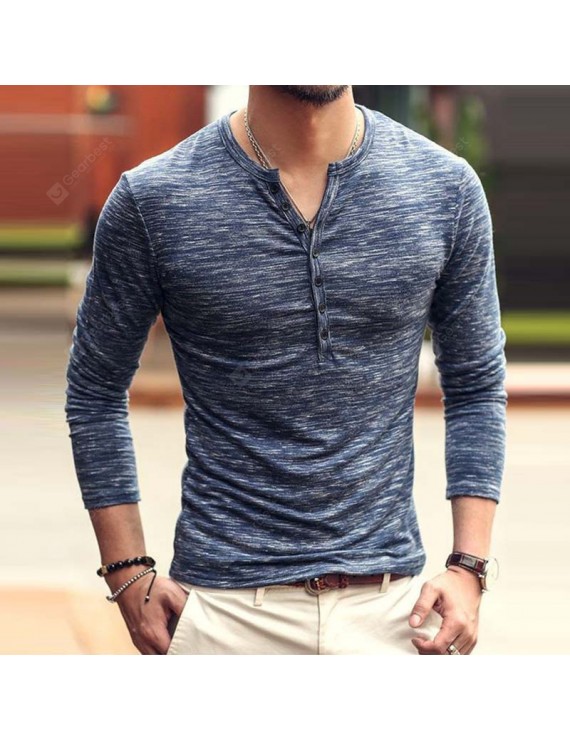 T-Shirts & Tanks - New Man Cotton Blend O-Neck Tee Full Sleeve Top Casual Fashion T-Shirt 1239