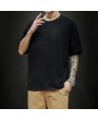 T-Shirts & Tanks - New Summer Men T Shirt 2021 Fashion Solid T Shirt Mens Oversized Hip Hop Short Sleeve Casual Cotton Mens Streetwear Top Tees