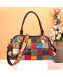 Women's Handbags - Women Bohemian Large Capacity Genuine Leather Handbags Patchwork Handmade Crossbody Bags