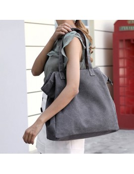 Women Casual Durable Canvas Handbag Large Capacity Shoulder Bag