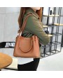 Women's Handbags - Women Faux Leather Two-piece Set Bucket Bag Handbag Shoulder Bag