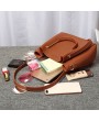 Women's Handbags - Women Faux Leather Two-piece Set Bucket Bag Handbag Shoulder Bag