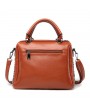 Women Retro Solid Leisure Handbag Faux Leather Crossbody Bag