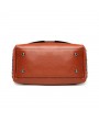 Women Retro Solid Leisure Handbag Faux Leather Crossbody Bag