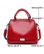 Women Retro Solid Leisure Handbag Faux Leather Crossbody Bag