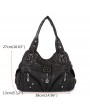 Women Soft Leather Handbag Multi-pocket Solid Casual Shoulder Bag