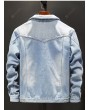 Denim Jackets - Autumn and Winter Large Size Loose Casual Men's Denim Jacket Washed Lapel Jacket