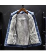 Denim Jackets - Autumn and Winter Large Size Loose Casual Men's Denim Jacket Washed Lapel Jacket