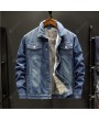 Denim Jackets - Autumn and Winter Large Size Loose Casual Men's Denim Jacket Washed Lapel Jacket