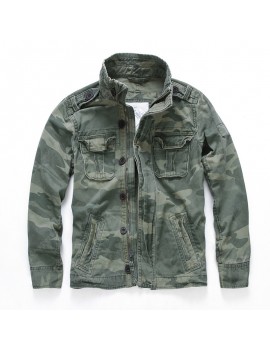 Casual Men's Sports Camouflage Denim Jacket