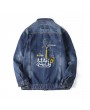 Denim Jackets - Large Size Men Spring Jackets Printing Men's Jackets