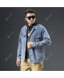 Denim Jackets - Large Size Printing Large Size Men's Autumn and Winter Loose Denim Stretch Jacket