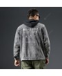 Denim Jackets - Large Size Printing Large Size Men's Autumn and Winter Loose Denim Stretch Jacket