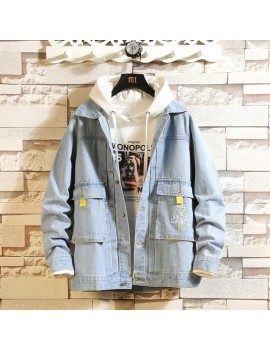 Men's Clothes Autumn and Winter Men's Casual Loose Denim Jacket