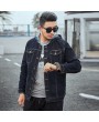 Denim Jackets - Men's Jacket Large Size Autumn And Winter Male Hooded Denim Jacket Loose Coat