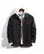 Denim Jackets - Printing Large Size Men's Spring and Autumn Loose Large Size Stretch Denim Jacket