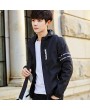 Men's Jackets Jacket Trend Of Young People Standing Collar Casual Slim Thin Windproof Jacket