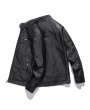 Bomber Jackets - Men's Leather Coat Male Taxi Velvet Warm Autumn And Winter Influx Of Men And Casual Jacket Big Yards