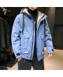 Men's Padded Winter Jacket Warm Korean Version Of Casual Loose Cotton Hooded Frock Coat Japanese