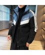 Men's Padded Winter Jacket Warm Korean Version Of Casual Loose Cotton Hooded Frock Coat Japanese