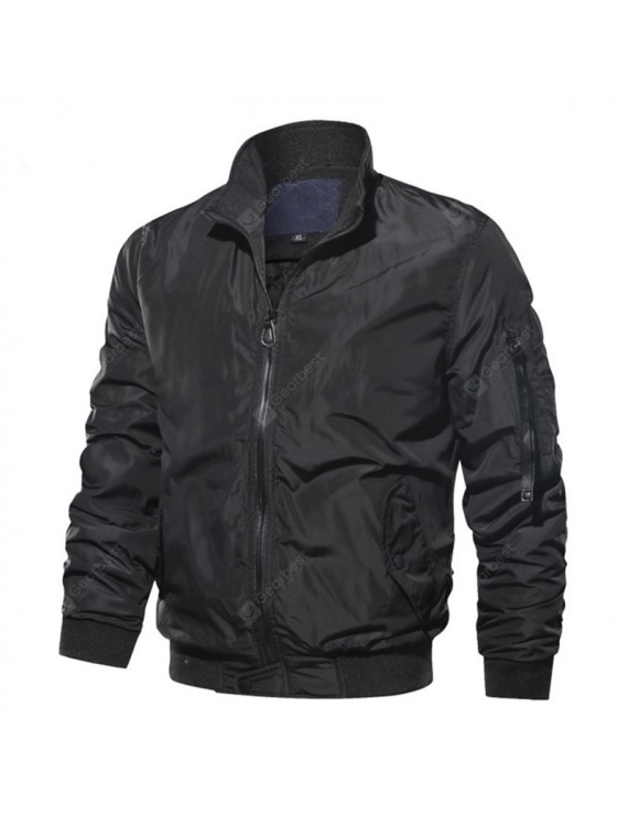 Bomber Jackets - Men's Slim Casual Jacket Soft Coat for Male