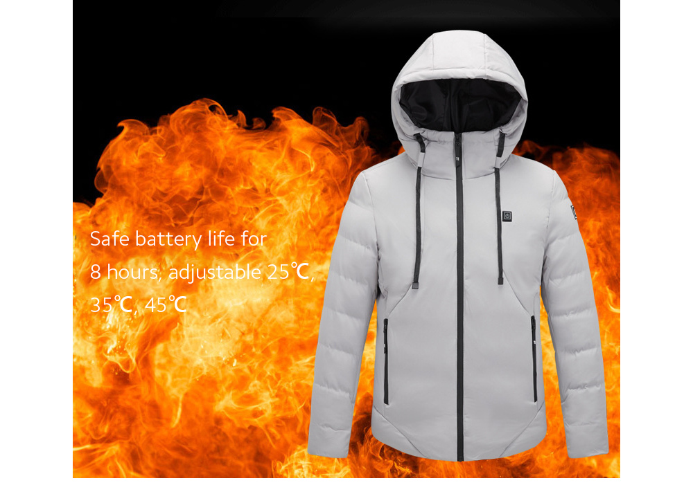 Winter Intelligent Charging Heating Warm Cotton Coat Sate battery life for 8 hours