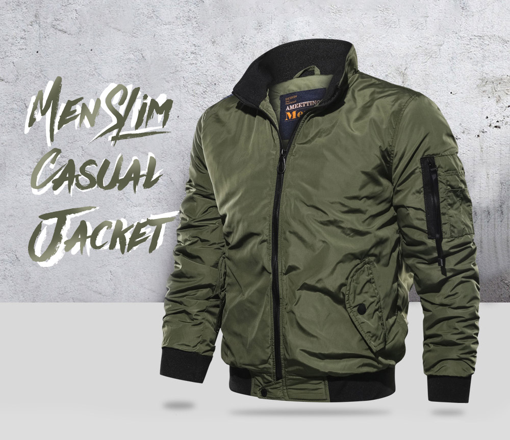 Spring And Autumn Young Men Slim Casual Jacket