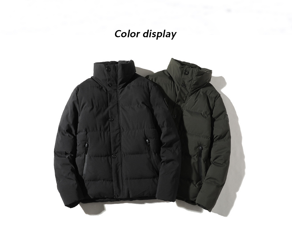 Winter Tide Men's Warm Fashion Simple Cotton Coat color display